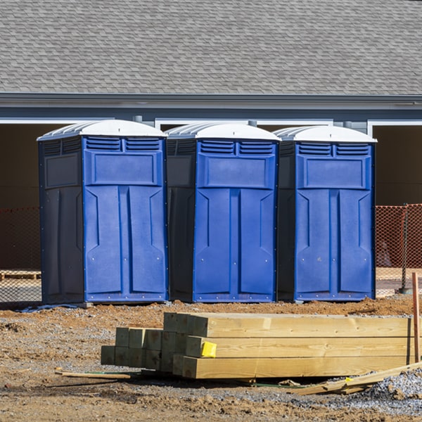 how often are the porta potties cleaned and serviced during a rental period in Bremen